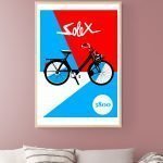 Affiche vintage Solex 3800 pour décoration rétro et collection.