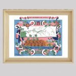 Affiche vintage du vignoble de la Vallée de la Loire en France, 40x60 cm.