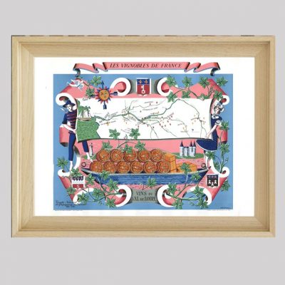 Affiche Vignoble France Val Loire