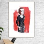 Affiche vintage du Moulin Rouge avec danseuse iconique, style artistique rétro, décoration pour ambi.