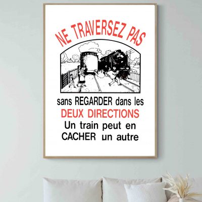 Affiche Sncf Train Ne Traversez Pas