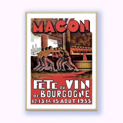 Affiche Macon 1933 Fete Vin Bourgogne