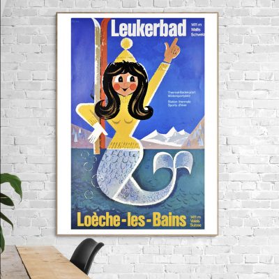 Affiche Suisse Leukerbad Loeche les Bains
