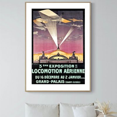 Affiche Paris Exposition Locomotion Aérienne