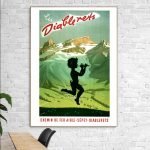 Diablerets affiche vintage montagne.
