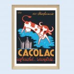 Affiche vintage Cacolac, boisson rafraîchissante et réconfortante, idéale pour décoration rétro et c.