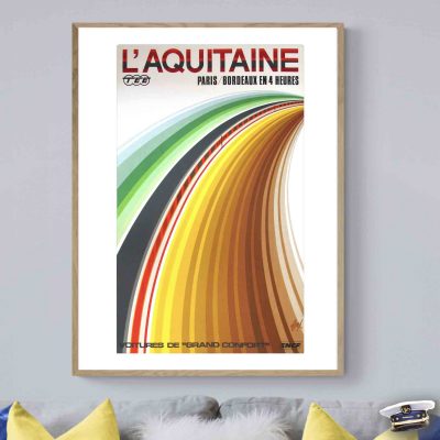 Affiche Sncf Train Aquitaine