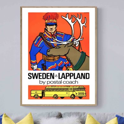 Affiche Suède Lappland Sweden