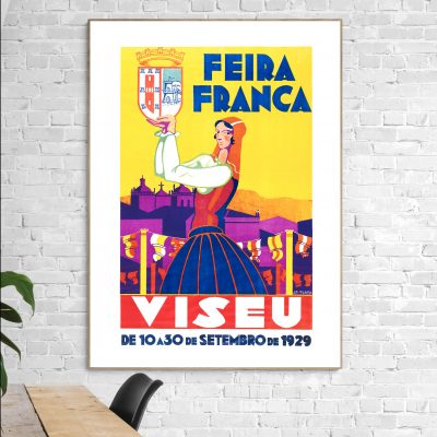 Affiche Portugal Viseu 1929