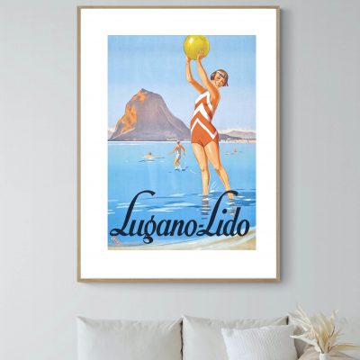 Affiche Suisse Lugano Lido