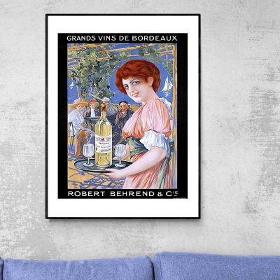 Affiche Vin Bordeaux Robert Behrend