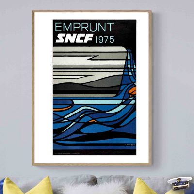 Affiche Sncf Train Emprunt 1975