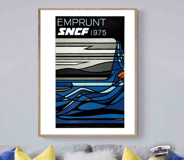 Affiche Sncf Train Emprunt 1975