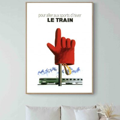 Affiche Sncf Train Sport Hiver