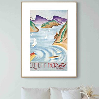 Affiche Norvège Norway Norge Summer Été