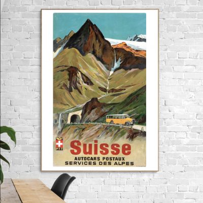 Affiche Suisse Service des Alpes