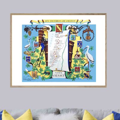 Affiche Vin Vignoble Alsace