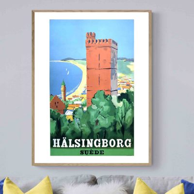 Affiche Suède Halsingborg