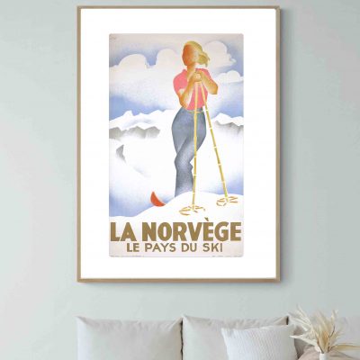 Affiche Norvège Norway Norge Pays du Ski 2