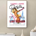 Affiche vintage Dalida, artiste iconique, pour décoration murale rétro et élégante.