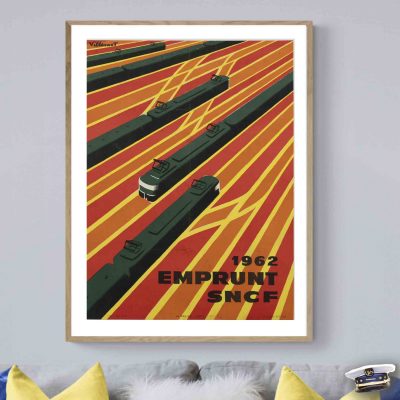 Affiche Sncf Train Emprunt 1962