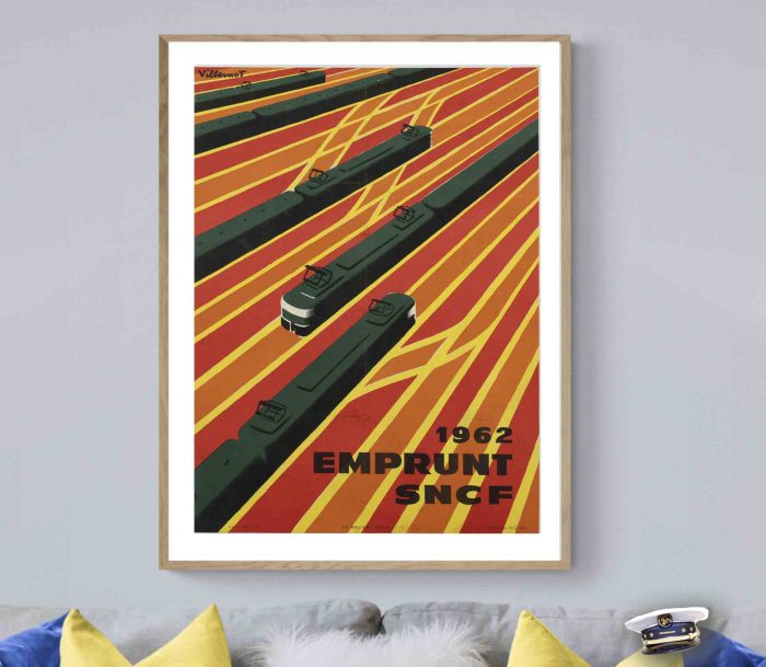Affiche Sncf Train Emprunt 1962