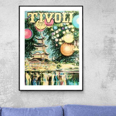 Affiche Danemark Tivoli Copenhague