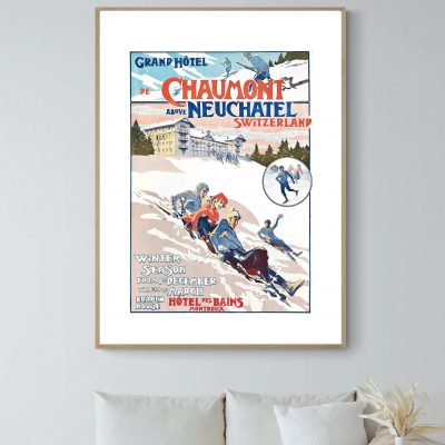 Affiche Suisse Neuchatel 4 Chaumont