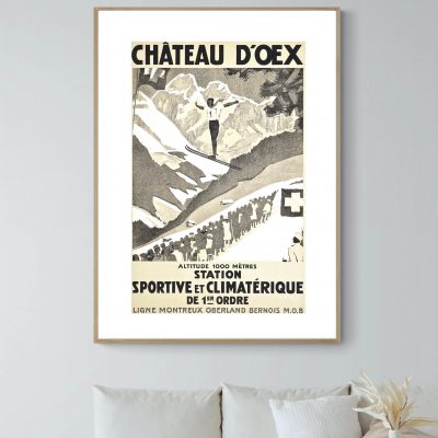 Affiche Suisse Château d'Oex