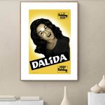 Affiche Dalida vintage pour décoration murale, style rétro, idéal pour collectionneurs et fans de la.
