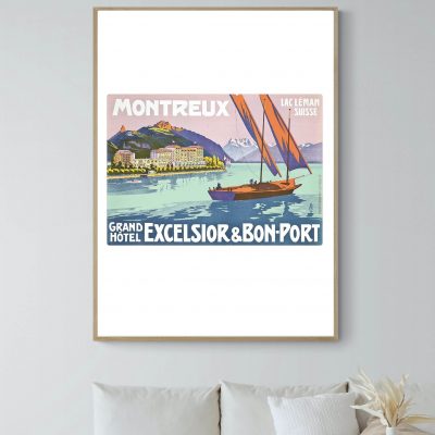 Affiche Suisse Montreux Excelsior
