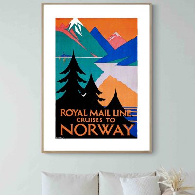 Affiche Norvège Norway Norge Royal Mail Line 3