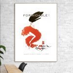 Affiche vintage du Moulin Rouge avec danseuse en rouge et texte "Formidable !".