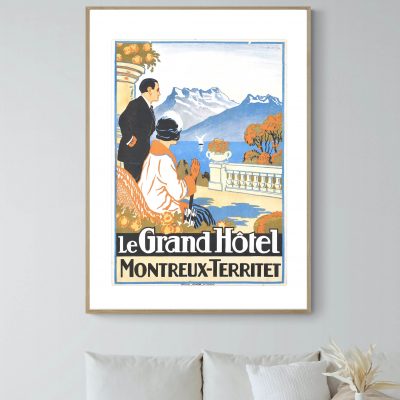 Affiche Suisse Montreux Grand Hotel