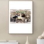 Affiche Dalida vintage, décoration murale rétro pour fans de musique et d'art.