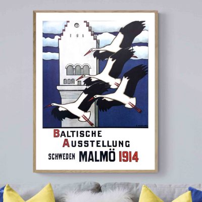 Affiche Suède Malmo 1914