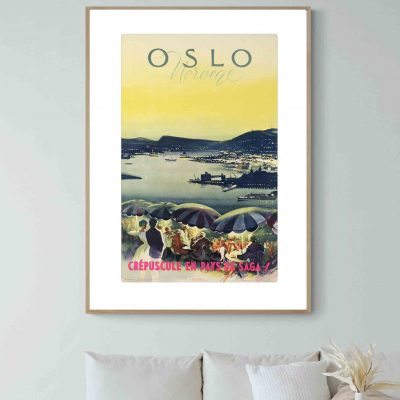 Affiche Norvège Norway Norge Oslo