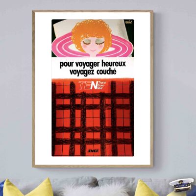 Affiche Sncf Train Voyagez Heureux Voyagez Couché