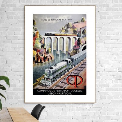 Affiche Portugal Train