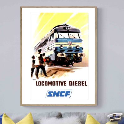 Affiche Sncf Train Locomotive Diesel