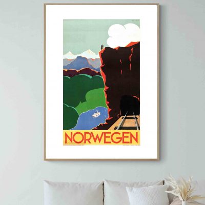 Affiche Norvège Norway Norge Norwegen