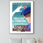 Affiche vintage de la Loterie Nationale, style rétro, promotion de la participation à la loterie nat.