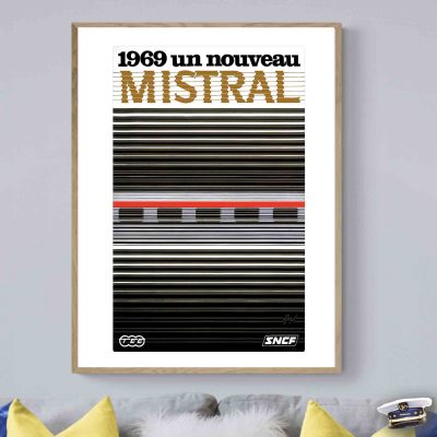Affiche Sncf Mistral 1969