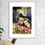 Affiche vintage du film Moulin Rouge avec Jean Gabin et Michèle Morgan.