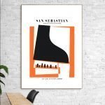 Affiche vintage du Moulin Rouge pour le festival de San Sebastian 2000.