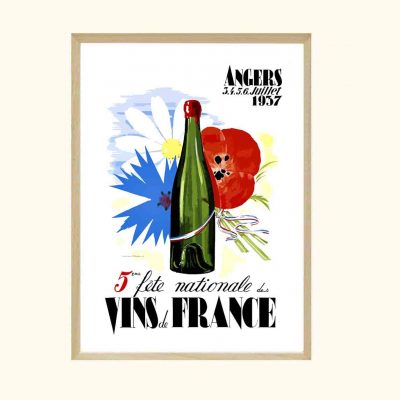 Affiche Angers 1937 Vins France