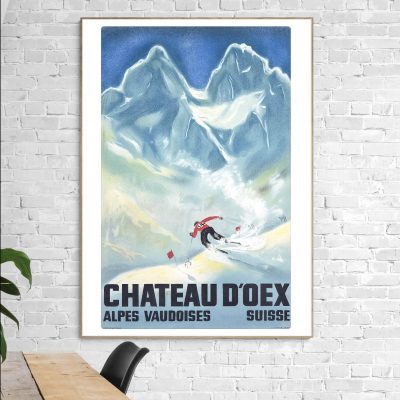 Affiche Suisse Château d'Oex