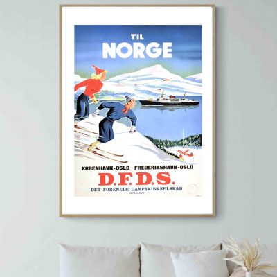 Affiche Norvège Norway Norge DFDS