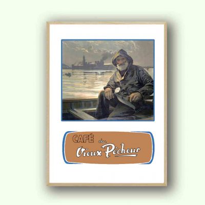 Affiche Café Vieux Pecheur