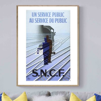 Affiche Sncf Train Service Public